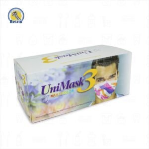 Unimask3 Multicolor Cubrebocas quirúrgico tricapa Uniseal 50 pzas