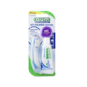 Kit Viajero GUM - con 3 piezas: Cepillo, Hilo dental, Pasta