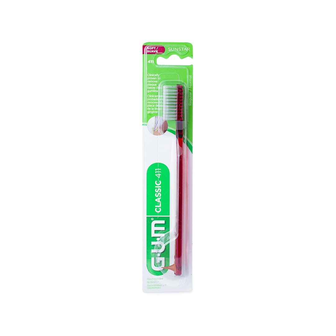 Classic 411 Cepillo dental con cerdas sueves para gingivitis y estimulador de encías GUM - Image 7
