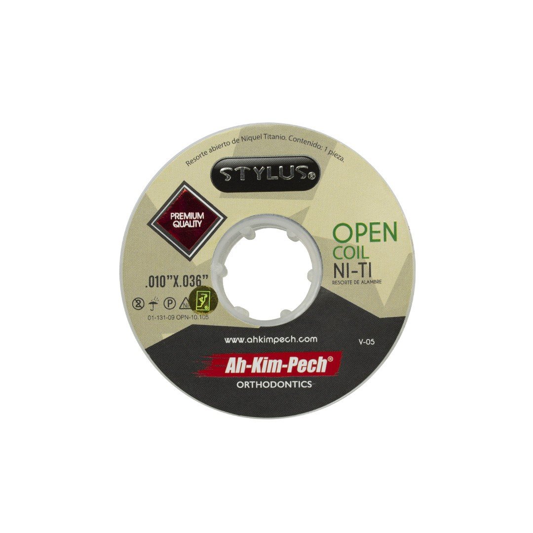Resorte Open Coil Ni-Ti Stylus Ah-Kim-Pech