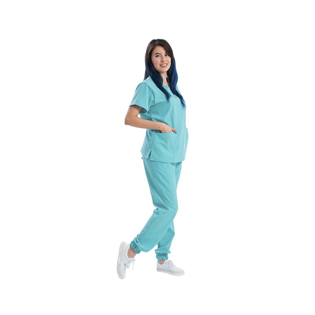Uniforme médico conjunto de pijama quirúrgica tipo jogger antifluidos