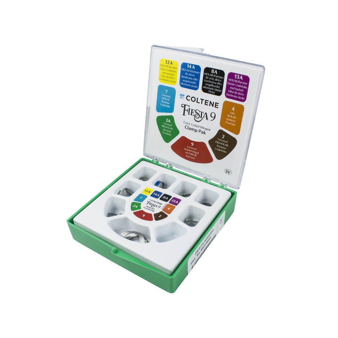 Kit de grapas Fiesta codificadas por color Hygenic Coltene 9 grapas