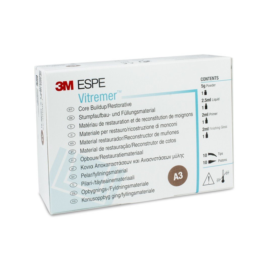 Vitremer ionómero de vidrio con flúor para reconstrucción 3M Polvo 5 gr líquido 2.5 ml - Image 8