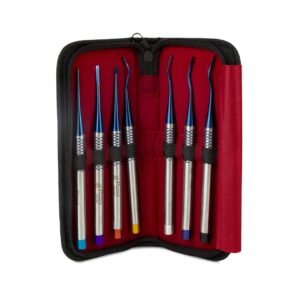 Estuche con 7 elevadores apicales atraumáticos mango delgado Premium Germany 6b (339)
