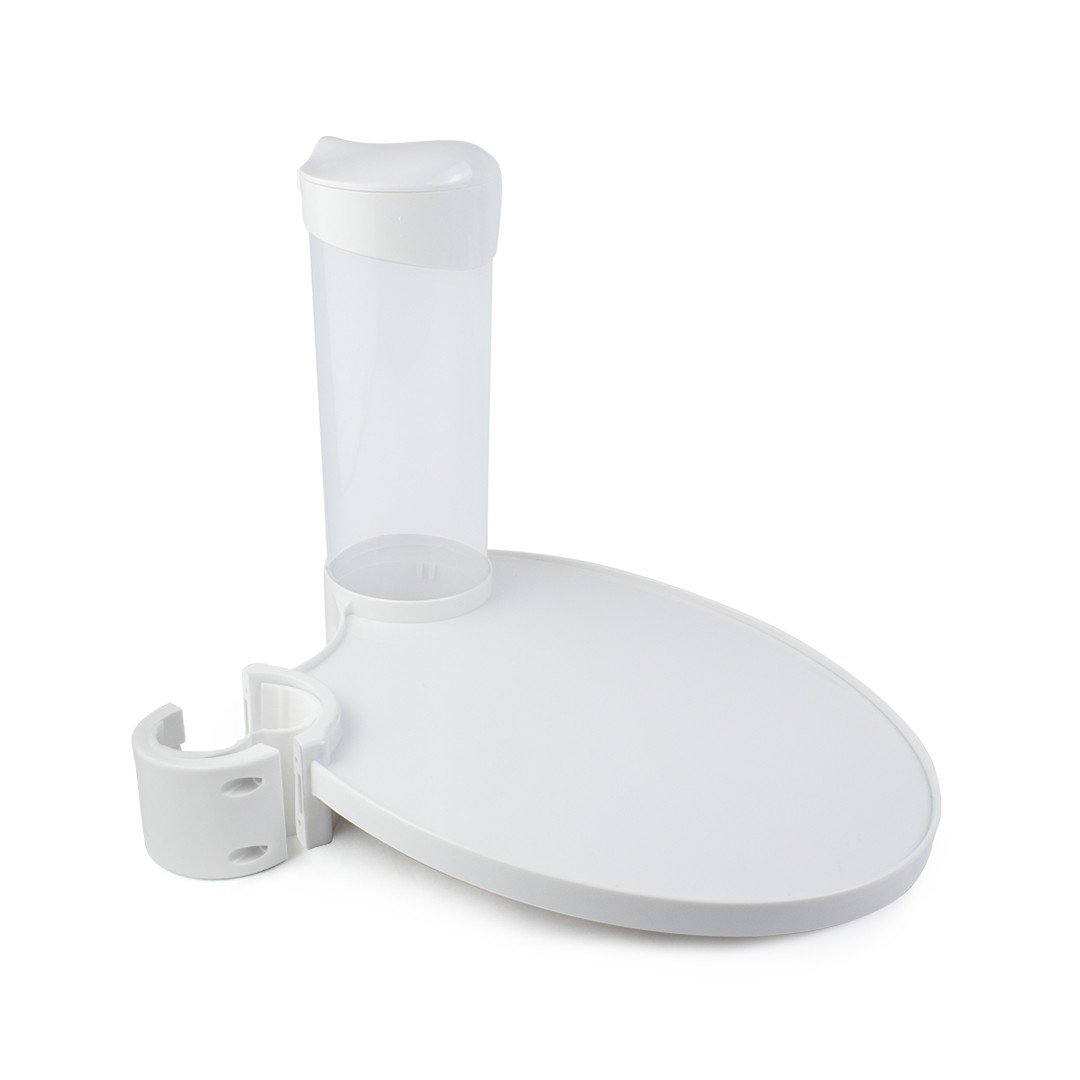 Charola con portavasos y dispensador de pañuelos con anillo para unidad - Image 2