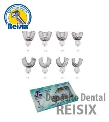 Juego de cucharillas portaimpresiones perforadas infantiles 6B (297) 8 piezas