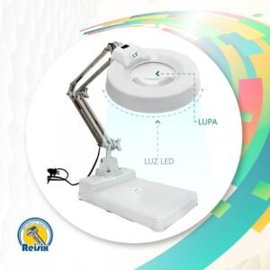 Mesa de trabajo con ilumicacion y lupa integrada