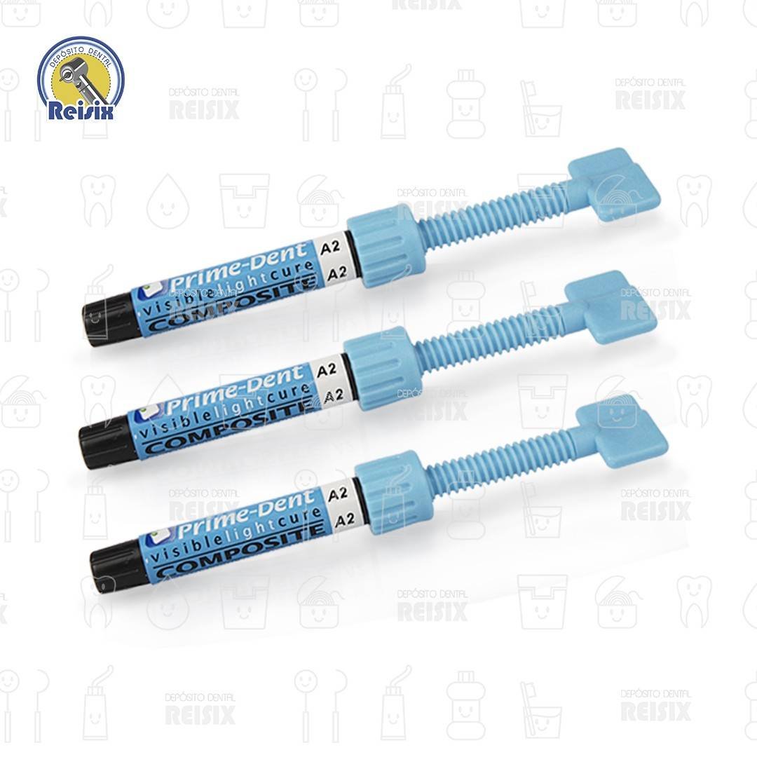 Nano-Híbrida LC resina restauradora para posteriores Prime Dent jeringa 4.5 g - Image 2