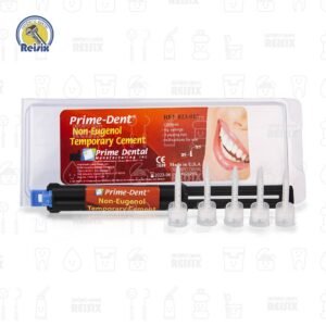 Non-Eugenol Temporary Cement Jeringa dual provisional automix radioopaco Prime Dent 6 grs.