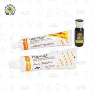 COE-FLEX material de impresión polisulfuro viscosidad media GC base 130 grs., catalizador 75 grs.