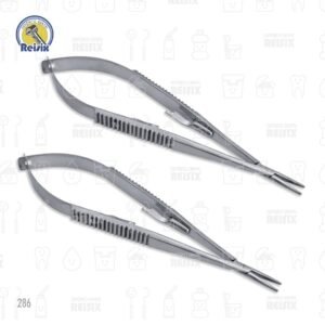 Porta agujas Castroviejo recta para sutura 14 cm6B  (286)