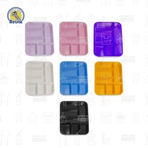 Charola para instrumental grande de plástico con o sin divisiones Varios colores