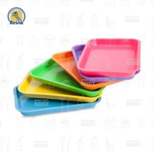 Mini Tray Charola lisa mini y tapa hermética con seguro Zirc colores