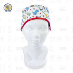Gorro quirúrgico de tela estampada 100% algodón unisex