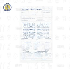 Historia clínica dental con 50 piezas