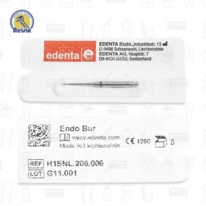 Fresa Endodontica Suiza para Contrangulo Edenta (forma bola, cinta verde)