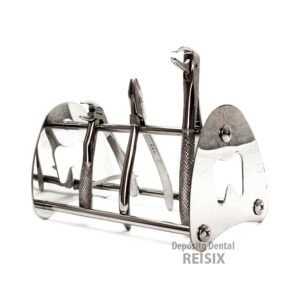 Porta Pinzas forma de muela (acero inoxidable para pinzas grandes para 15 pinzas)6B