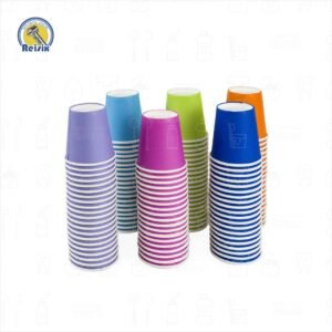 Eco Cup Vasos desechables de cartón ecológicos de colores Uniseal 50 pzas