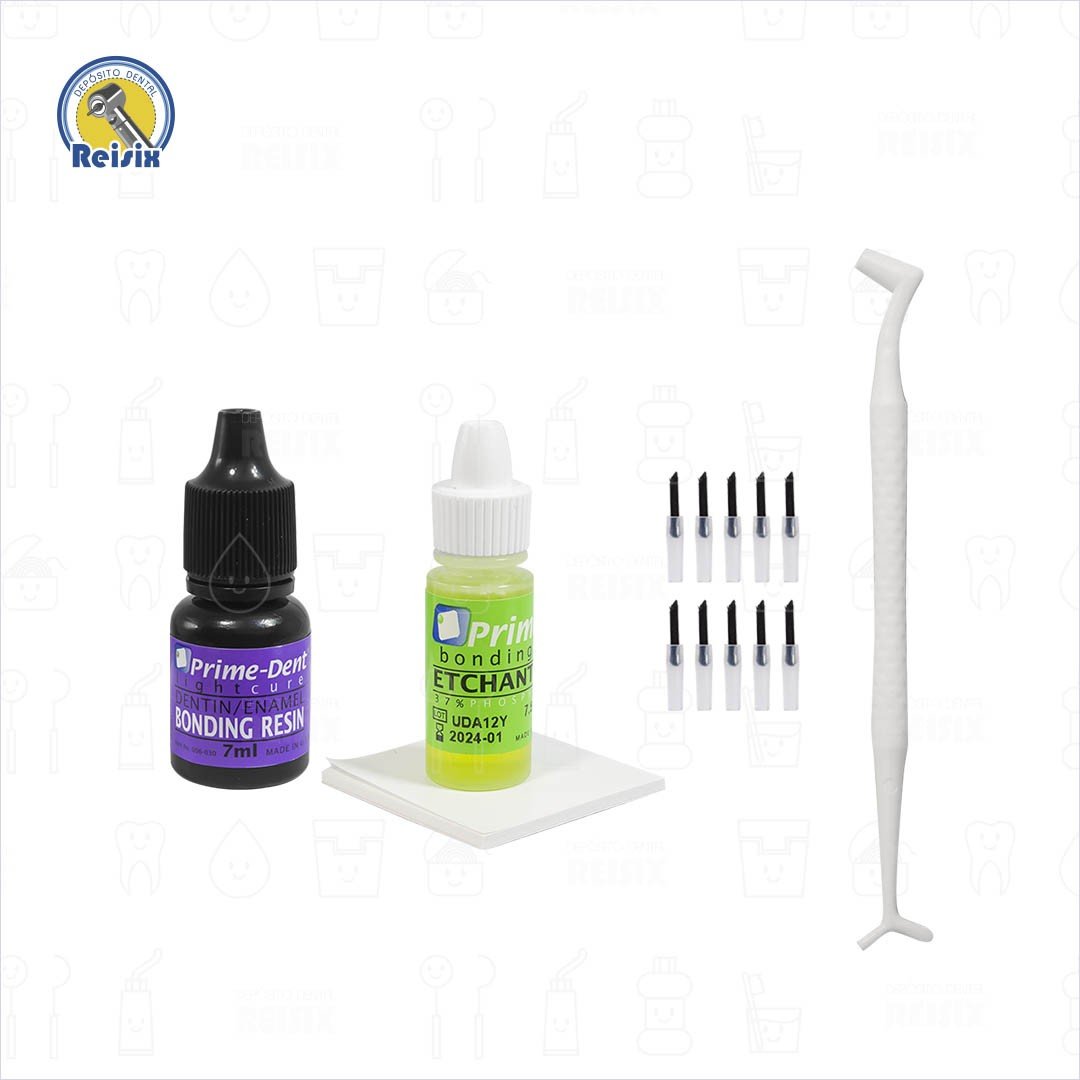 Kit con 7 jeringas Híbrida LC resina universal para restauraciones Prime Dent - Image 2