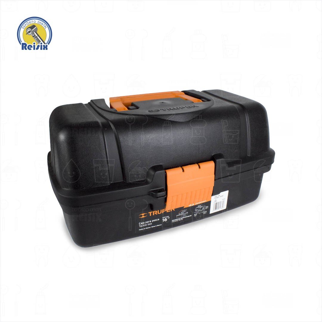 Pesquera caja para instrumental de 3 charolas deslizables