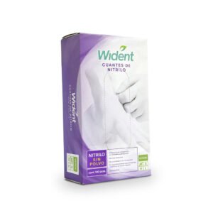 Guantes de nitrilo libres de polvo texturizados Wident 50 pares