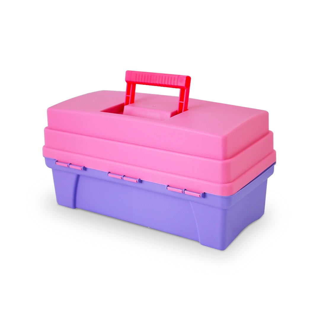 Caja para instrumental de dos charolas con espejo rosa lila (pesquera) - Image 5