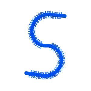 Módulos elásticos en S Borgatta 5 tiras con 100 piezas