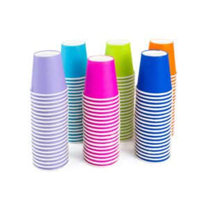 Eco Cup Vasos desechables de cartón ecológicos de colores Uniseal 50 pzas