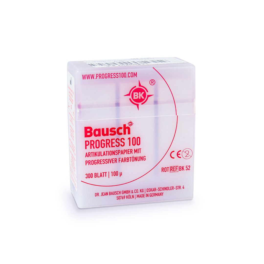 Papel de articular de 100 micras con caja de plastico Bausch 300 tiras