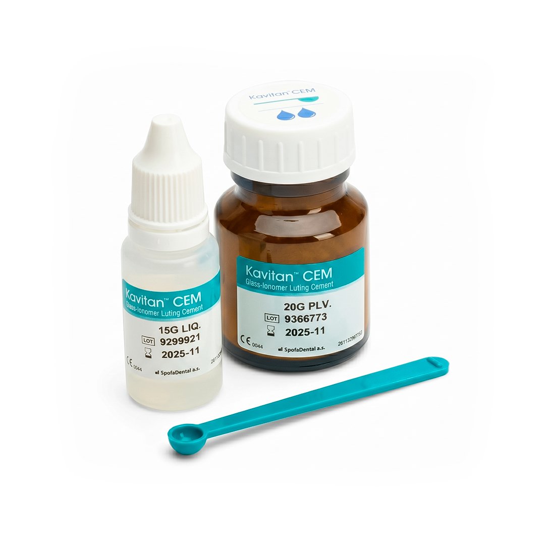 Kavitan Cem Ionómero de vidrio fotopolimerizable para cementar Pentron 20g.